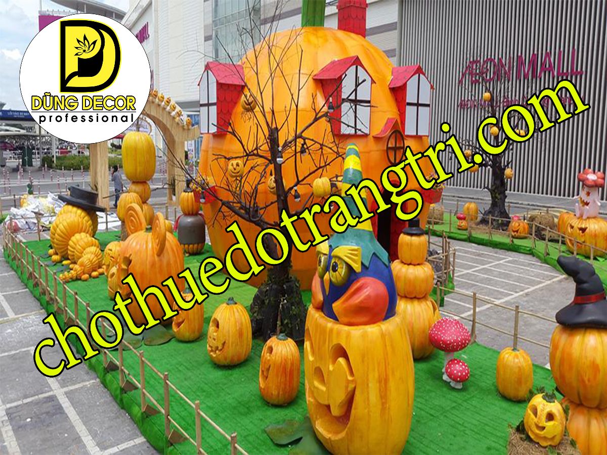 Mô hình mút xốp Bí Ngô Trang trí lễ hội halloween